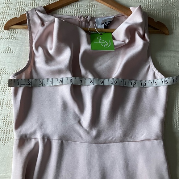 SAM EDELMAN Blush Pink Satin MIDI Sleeveless Dress Size 0 - Picture 11 of 15